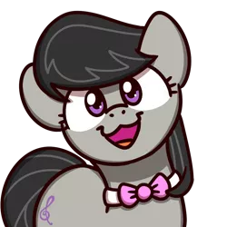 Size: 1000x1000 | Tagged: safe, artist:sugar morning, derpibooru import, octavia melody, earth pony, bust, cat face, cat smile, cute, female, looking at you, mare, open mouth, simple background, smiling, solo, sugar morning's smiling ponies, transparent background