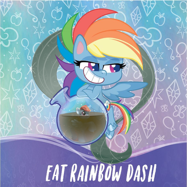 Size: 930x929 | Tagged: questionable, anonymous artist, derpibooru import, edit, rainbow dash, pegasus, pony, my little pony: pony life, cum, cum jar, figurine, jar, lewd container meme, meme, pony in a bottle, solo, stink lines, wat