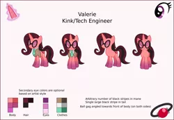 Size: 6296x4370 | Tagged: safe, artist:lightningbolt, derpibooru import, oc, oc:valerie, unofficial characters only, pony, unicorn, .svg available, clothes, commission, female, glowing horn, gradient hooves, horn, looking at you, mare, necktie, reference, reference sheet, solo, sunglasses, svg, vector, vest