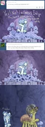 Size: 640x1804 | Tagged: safe, artist:azimooth, derpibooru import, oc, oc:arachne, oc:thauma disk, unofficial characters only, monster pony, original species, pony, spiderpony, ask thaumaturge pony, mushroom