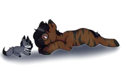 Size: 3250x2000 | Tagged: safe, artist:cinnerroll, derpibooru import, oc, oc:inkwelt, wolf, zebra, glasses, prone, simple background, solo, sploot, transparent background, zebra oc