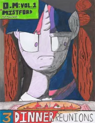 Size: 2514x3272 | Tagged: safe, artist:oatmeal155, derpibooru import, twilight sparkle, pony, unicorn, comic:oat.meal, chair, eyeball, food, soup, traditional art