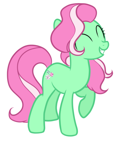 Size: 1400x1600 | Tagged: safe, artist:bubaiuv, deleted from derpibooru, derpibooru import, minty, pony, cute, g3, g3 to g4, generation leap, mintabetes, simple background, solo, transparent background