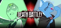 Size: 958x438 | Tagged: artist:bla5t3r, death battle, derpibooru import, exploitable meme, magic duel, meme, peridot (steven universe), safe, steven universe, trixie