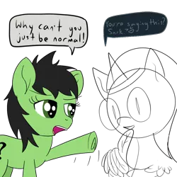 Size: 1024x1024 | Tagged: safe, artist:poniidesu, derpibooru import, oc, oc:anonfilly, oc:nyx, alicorn, earth pony, pony, /mlp/, 4chan, alicorn oc, colored, cute, dialogue, drawthread, duo, emoji, female, filly, flat colors, horn, lineart, ocbetes, request, requested art, simple background, sketch, speech, speech bubble, talking, text, thinking, transparent background, underhoof, wings