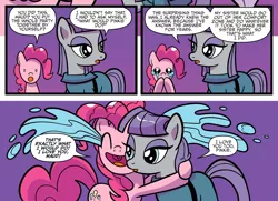 Size: 2000x1450 | Tagged: safe, artist:kate sherron, derpibooru import, idw, maud pie, pinkie pie, earth pony, pony, spoiler:comic, spoiler:comic86, crying, duo, equestria's best big sister, female, heartwarming, hug, mare, ocular gushers, siblings, sisterly love, sisters, tears of joy, wholesome