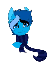 Size: 1456x1843 | Tagged: safe, artist:koloredkat, derpibooru import, part of a set, oc, unofficial characters only, earth pony, pony, bust, clothes, commission, earth pony oc, scarf, simple background, smiling, solo, transparent background, ych result