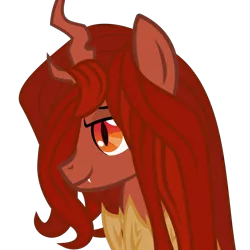 Size: 1129x1129 | Tagged: safe, artist:the smiling pony, derpibooru import, oc, oc:red flux, unofficial characters only, changeling, pony, derpibooru, .svg available, derpibooru badge, meta, red changeling, simple background, smiling, solo, svg, transparent background, vector