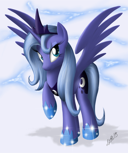 Size: 1026x1223 | Tagged: safe, artist:zigword, derpibooru import, princess luna, alicorn, pony, crown, female, jewelry, mare, peytral, regalia, s1 luna, solo