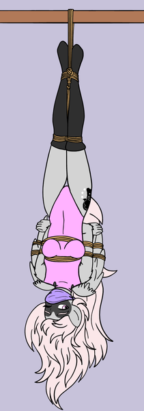 Size: 518x1470 | Tagged: questionable, artist:linedraweer, derpibooru import, oc, oc:violet, unofficial characters only, anthro, ahegao, anthro oc, anus, arm behind back, armbinder, ballgag, bdsm, bedroom eyes, blushing, bondage, bondage furniture, bound wings, breasts, cloth gag, clothes, commission, face down ass up, female, gag, hands behind back, hanging, harness, knee tied, lidded eyes, looking at you, looking back, looking back at you, nudity, open mouth, rope, rope bondage, socks, solo, solo female, stocks, submissive, superhero, tack, tied up, tongue out, upside down, wings, ych example, ych result, your character here