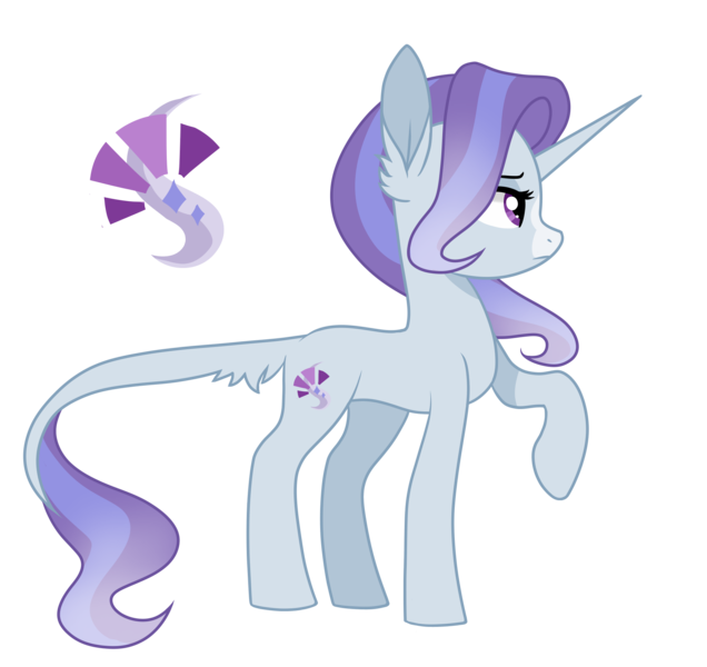 Size: 1989x1877 | Tagged: safe, artist:koloredkat, derpibooru import, oc, oc:starshine, unofficial characters only, pony, unicorn, cutie mark, ear fluff, female, horn, leonine tail, magical lesbian spawn, mare, offspring, parent:starlight glimmer, parent:trixie, parents:startrix, raised hoof, simple background, solo, transparent background, unicorn oc
