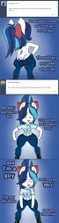 Size: 960x3594 | Tagged: suggestive, artist:lefthighkick, derpibooru import, shining armor, anthro, unicorn, ask bottom armor, arm hooves, bipedal, bottom armor, butt, clothes, comic, dressing, explicit source, femboy, image, male, pants, png, shieldbutt, shining femboy armor, solo, solo male, the ass was fat, unamused
