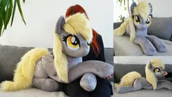 Size: 3972x2240 | Tagged: safe, artist:epicrainbowcrafts, derpibooru import, derpy hooves, human, pony, irl, irl human, photo, plushie, solo