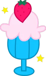 Size: 4000x6538 | Tagged: absurd resolution, artist:melisareb, barely pony related, cutie mark, cutie mark only, derpibooru import, food, fruit, ice cream, inkscape, no pony, oc, oc:betty pop, safe, simple background, stars, strawberry, sundae, transparent background, unofficial characters only, vector
