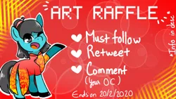 Size: 800x450 | Tagged: safe, artist:thanhvy15599, derpibooru import, oc, unofficial characters only, pony, art raffle, lunar new year, raffle, raffle prize, solo