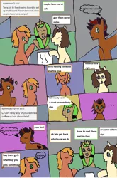 Size: 1355x2058 | Tagged: safe, artist:ask-luciavampire, derpibooru import, oc, earth pony, pony, unicorn, tumblr:ask-ponys-university, ask, comic, tumblr