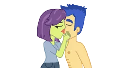 Size: 1280x720 | Tagged: safe, derpibooru import, flash sentry, victoria, equestria girls, abs, eyes closed, female, flashtoria, kissing, male, shipping, simple background, straight, transparent background