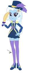 Size: 1600x3943 | Tagged: safe, artist:gmaplay, derpibooru import, trixie, equestria girls, equestria girls series, street magic with trixie, spoiler:eqg series (season 2), beautiful, clothes, cute, diatrixes, hat, high heels, legs, magician outfit, shoes, simple background, solo, sword, top hat, transparent background, weapon