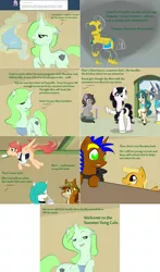 Size: 1802x3070 | Tagged: safe, artist:askmerriweatherauthor, derpibooru import, oc, oc:amelia swan, oc:charlie foxtrot, oc:china saucer, oc:ellen sauce, oc:lolli conjure, oc:loose leaf, oc:meadow lark (ask merriweather), oc:merriweather, oc:nova, oc:pencil scratch, oc:roasty toast, unofficial characters only, earth pony, pegasus, pony, unicorn, armor, ask merriweather, female, mare, royal guard armor