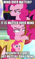 Size: 500x836 | Tagged: safe, derpibooru import, edit, edited screencap, screencap, pinkie pie, pony, pinkie pride, ppov, the one where pinkie pie knows, caption, image macro, meme, text