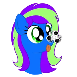 Size: 1200x1200 | Tagged: safe, artist:xxxdavid09xxx, derpibooru import, oc, oc:blazey, oc:novastar blaze, unofficial characters only, pegasus, balance, bust, cute, female, fidget spinner, mare, ocbetes, pegasus oc, simple background, solo, tongue out, transparent background, wings