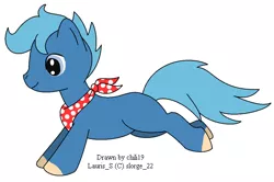 Size: 576x382 | Tagged: safe, artist:chili19, derpibooru import, oc, ponified, earth pony, pony, colored hooves, lupe, male, neckerchief, neopets, simple background, solo, stallion, white background