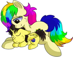 Size: 1280x999 | Tagged: safe, artist:rainbowtashie, author:bigonionbean, derpibooru import, oc, oc:rainbow tashie, oc:tommy the human, ponified, unofficial characters only, alicorn, earth pony, pony, adorable face, alicorn oc, alicornified, australia, australian flag, child, colt, commissioner:bigonionbean, cute, cutie mark, female, foal, horn, male, mare, nintendo 64, nuzzling, race swap, simple background, sleeping, transparent background, wings
