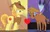 Size: 1200x770 | Tagged: safe, derpibooru import, edit, edited screencap, screencap, braeburn, little strongheart, buffalo, earth pony, pony, over a barrel, braeheart, female, male, shipping, shipping domino, straight