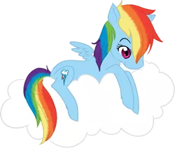 Size: 796x672 | Tagged: safe, artist:princess-hanners, derpibooru import, rainbow dash, pegasus, pony, backwards cutie mark, cloud, cute, female, mare, on a cloud, simple background, sitting, sitting on cloud, transparent background