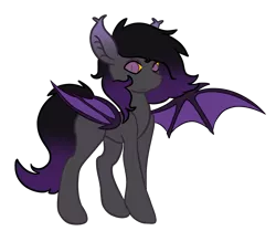 Size: 1994x1667 | Tagged: safe, artist:mimicry, derpibooru import, oc, oc:zenaris blackmour, unofficial characters only, bat pony, pony, dyed mane, dyed tail, eyeshadow, image, makeup, male, png, simple background, slit eyes, solo, stallion, transparent background, trap, wings