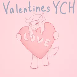 Size: 4096x4096 | Tagged: safe, artist:noxfurybox, derpibooru import, pony, advertisement, auction, blushing, commission, cute, heart, holiday, solo, valentine, valentine's day, ych example, your character here