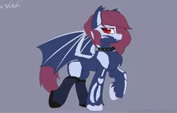 Size: 4096x2622 | Tagged: safe, artist:avery-valentine, derpibooru import, oc, oc:adlyde, bat pony, pony, bat pony oc, bat wings, clothes, collar, costume, simple background, skeleton costume, socks, stockings, thigh highs, wings