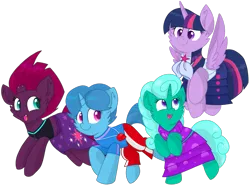 Size: 1361x1015 | Tagged: safe, artist:rainbow eevee edits, artist:徐詩珮, derpibooru import, fizzlepop berrytwist, glitter drops, spring rain, tempest shadow, twilight sparkle, twilight sparkle (alicorn), alicorn, unicorn, series:sprglitemplight diary, series:sprglitemplight life jacket days, series:springshadowdrops diary, series:springshadowdrops life jacket days, alternate universe, bisexual, broken horn, clothes, cute, equestria girls outfit, female, glitterbetes, glitterlight, glittershadow, horn, lesbian, lifeguard, lifeguard spring rain, polyamory, shipping, simple background, sprglitemplight, springbetes, springdrops, springlight, springshadow, springshadowdrops, swimsuit, tempestbetes, tempestlight, transparent background