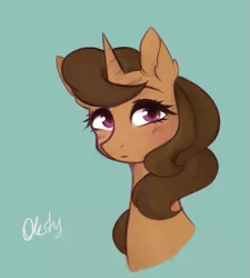 Size: 967x1075 | Tagged: safe, artist:okity, derpibooru import, oc, oc:buttercup shake, pony, unicorn, female, mare, solo