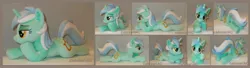 Size: 4504x1220 | Tagged: safe, artist:calusariac, derpibooru import, lyra heartstrings, pony, irl, photo, plushie, prone, solo