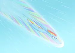 Size: 5301x3736 | Tagged: safe, artist:vladimir-olegovych, derpibooru import, rainbow dash, pegasus, pony, awesome, badass, cool, epic, fast, female, flying, imminent sonic rainboom, mare, sky, speed lines, wings