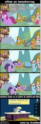 Size: 1160x3486 | Tagged: artist:freak0uo, babs seed, berry punch, berryshine, comic, derpibooru import, derpy hooves, lyra heartstrings, mexico, monterrey, pinkie pie, rainbow dash, reference, safe, spanish, twilight sparkle, weather, weather control