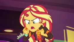 Size: 1920x1080 | Tagged: safe, derpibooru import, screencap, sunset shimmer, equestria girls, equestria girls series, sunset's backstage pass!, spoiler:eqg series (season 2), female, geode of empathy, magical geodes, music festival outfit, solo