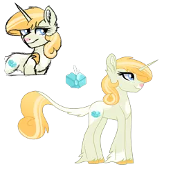 Size: 1893x1877 | Tagged: safe, artist:koloredkat, derpibooru import, oc, oc:zircon, unofficial characters only, classical unicorn, pony, unicorn, chest fluff, cloven hooves, female, hoof fluff, horn, leonine tail, magical lesbian spawn, mare, offspring, parent:applejack, parent:rarity, parents:rarijack, reference sheet, simple background, solo, story included, transparent background, unicorn oc, unshorn fetlocks