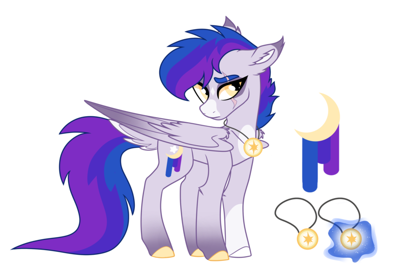 Size: 2500x1650 | Tagged: safe, artist:koloredkat, derpibooru import, oc, oc:astral, unofficial characters only, pegasus, pony, colored hooves, dock, eye scar, female, jewelry, magical lesbian spawn, mare, necklace, offspring, parent:rainbow dash, parent:twilight sparkle, parents:twidash, pegasus oc, reference sheet, scar, simple background, solo, transparent background, wings