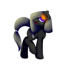 Size: 2500x2500 | Tagged: safe, artist:embroidered equations, derpibooru import, oc, oc:innes, unofficial characters only, earth pony, pony, black coat, blue eyes, drawing tablet, glow, glowing eye, glowing leg, lineless, lineless art, lineless fullbody, simple background, solo, transparent background, wacom, wacom intuos, wacom stylus, wacom tablet