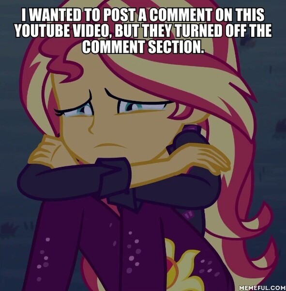 Size: 600x609 | Tagged: safe, derpibooru import, edit, edited screencap, screencap, sunset shimmer, equestria girls, equestria girls series, sunset's backstage pass!, spoiler:eqg series (season 2), caption, coppa, cropped, crying, image macro, in-universe pegasister, meme, sad, solo, text, youtube drama, youtube kids shit