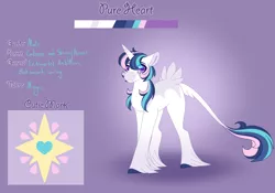 Size: 3500x2454 | Tagged: safe, artist:clay-bae, derpibooru import, oc, oc:pure heart, pony, unicorn, male, offspring, parent:princess cadance, parent:shining armor, parents:shiningcadance, solo, stallion, tail feathers, unshorn fetlocks