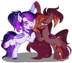 Size: 1920x1677 | Tagged: safe, artist:akiiichaos, derpibooru import, oc, oc:alex, oc:crimson, unofficial characters only, bat pony, pony, base used, bat pony oc, bat wings, bipedal, cheek squish, colored hooves, ethereal mane, female, mare, simple background, squishy cheeks, starry mane, transparent background, wings
