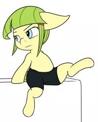 Size: 1225x1528 | Tagged: artist:vulapa, clothes, compression shorts, derpibooru import, female, filly, oc, oc:pinch hitter, safe, solo, unofficial characters only