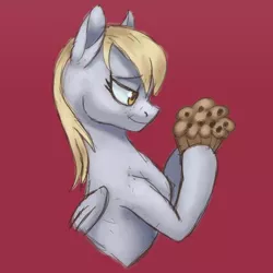 Size: 550x551 | Tagged: safe, artist:jazzwolf347, derpibooru import, edit, part of a set, derpy hooves, pegasus, pony, bedroom eyes, cargo ship, cropped, female, food, gradient background, hoof hold, mare, muffin, profile, shipping, smiling, solo