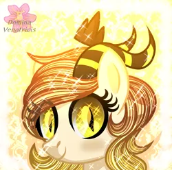 Size: 2660x2642 | Tagged: safe, artist:domina-venatricis, derpibooru import, oc, oc:sol, pony, bust, crown, female, horns, jewelry, mare, portrait, regalia, solo