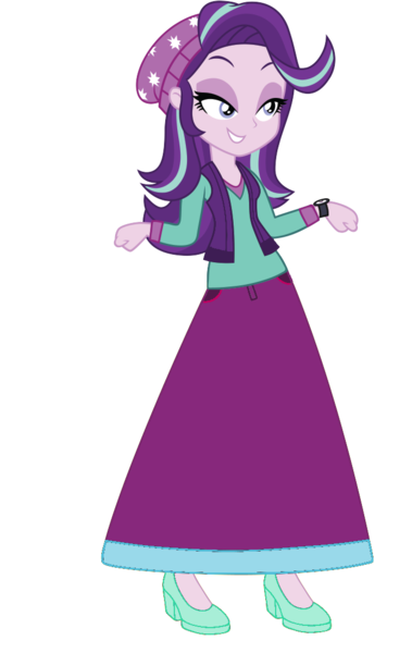 Size: 683x1080 | Tagged: safe, artist:cartoonmasterv3, derpibooru import, starlight glimmer, human, equestria girls, clothes, long skirt, simple background, skirt, solo, transparent background, vector