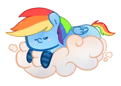 Size: 417x297 | Tagged: safe, artist:blacky-moon, derpibooru import, rainbow dash, pegasus, pony, cloud, cute, female, folded wings, lying down, mare, on a cloud, simple background, solo, transparent background, wings