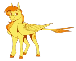 Size: 1966x1595 | Tagged: safe, artist:parrpitched, deleted from derpibooru, derpibooru import, spitfire, pegasus, pony, female, leonine tail, mare, simple background, solo, tail feathers, transparent background